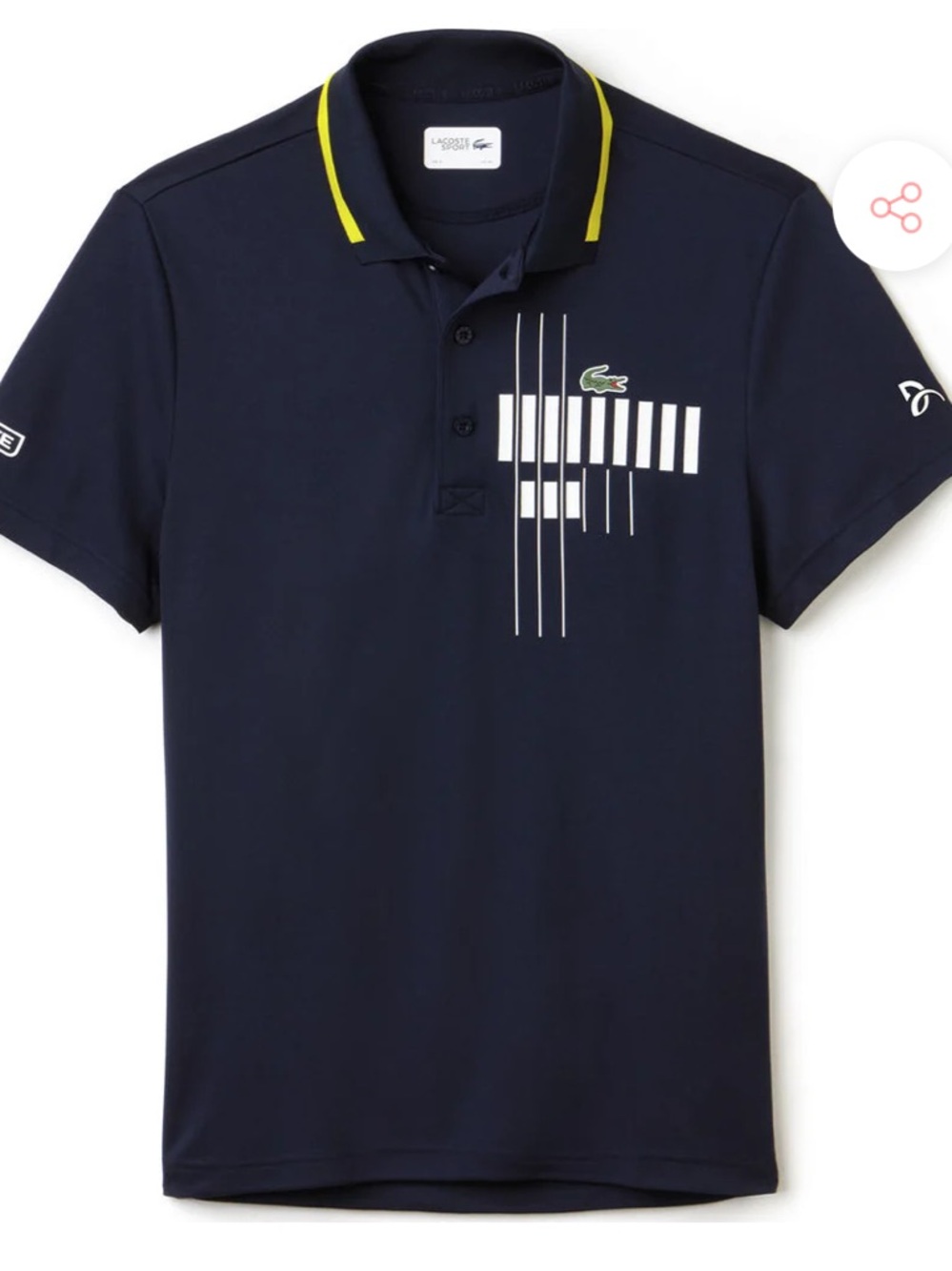 LACOSTE X NOVAK DJOKOVIC MEN'S POLO SHIRT | NAVY BLUE size XL